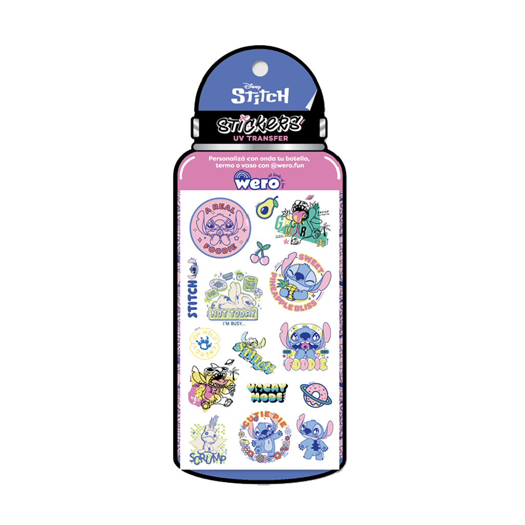 STICKERS WERO UV TRANSFER X 2 PLANCHAS STITCH