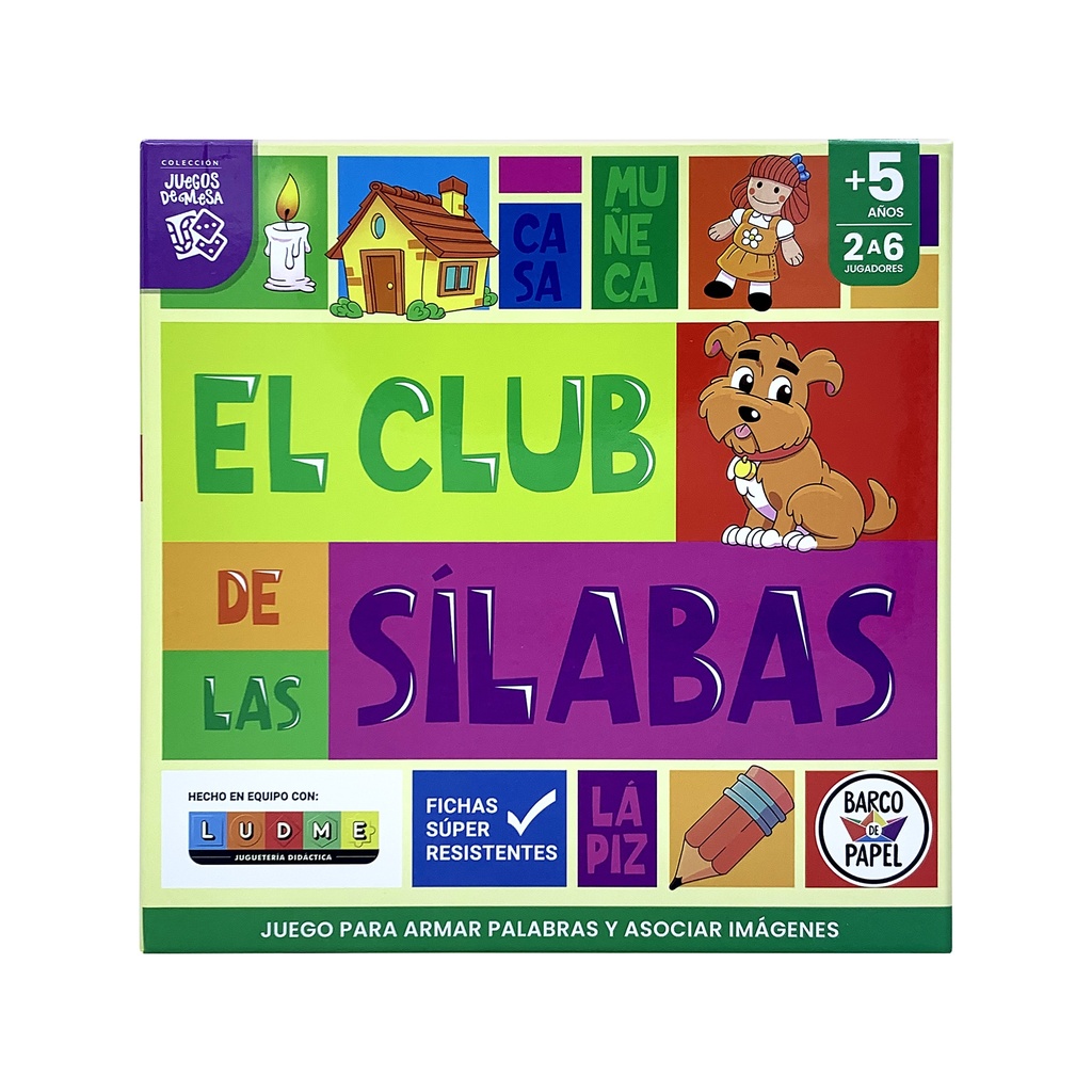 JUEGO DE MESA BARCO DE PAPEL EL CLUB DE LAS SILABAS