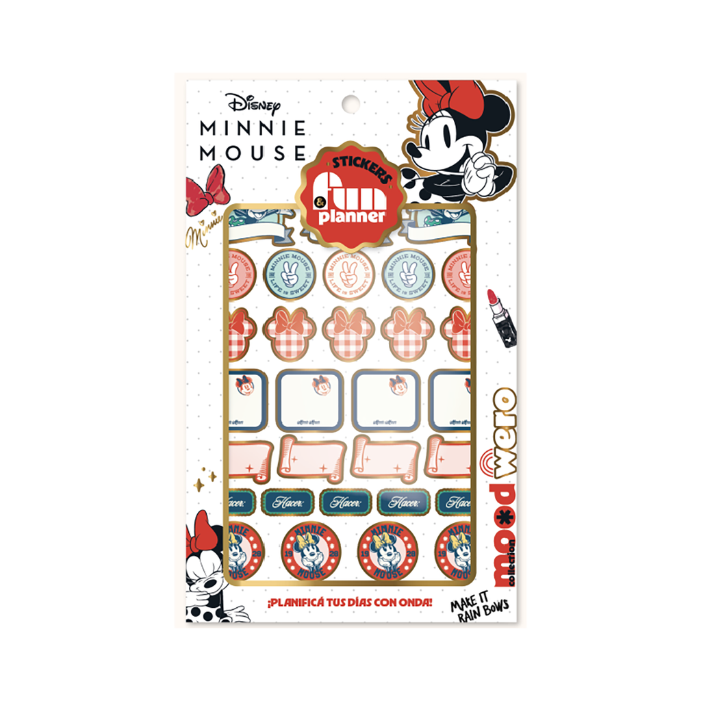 STICKERS WERO PLANNER X 6 PLANCHAS MINNIE
