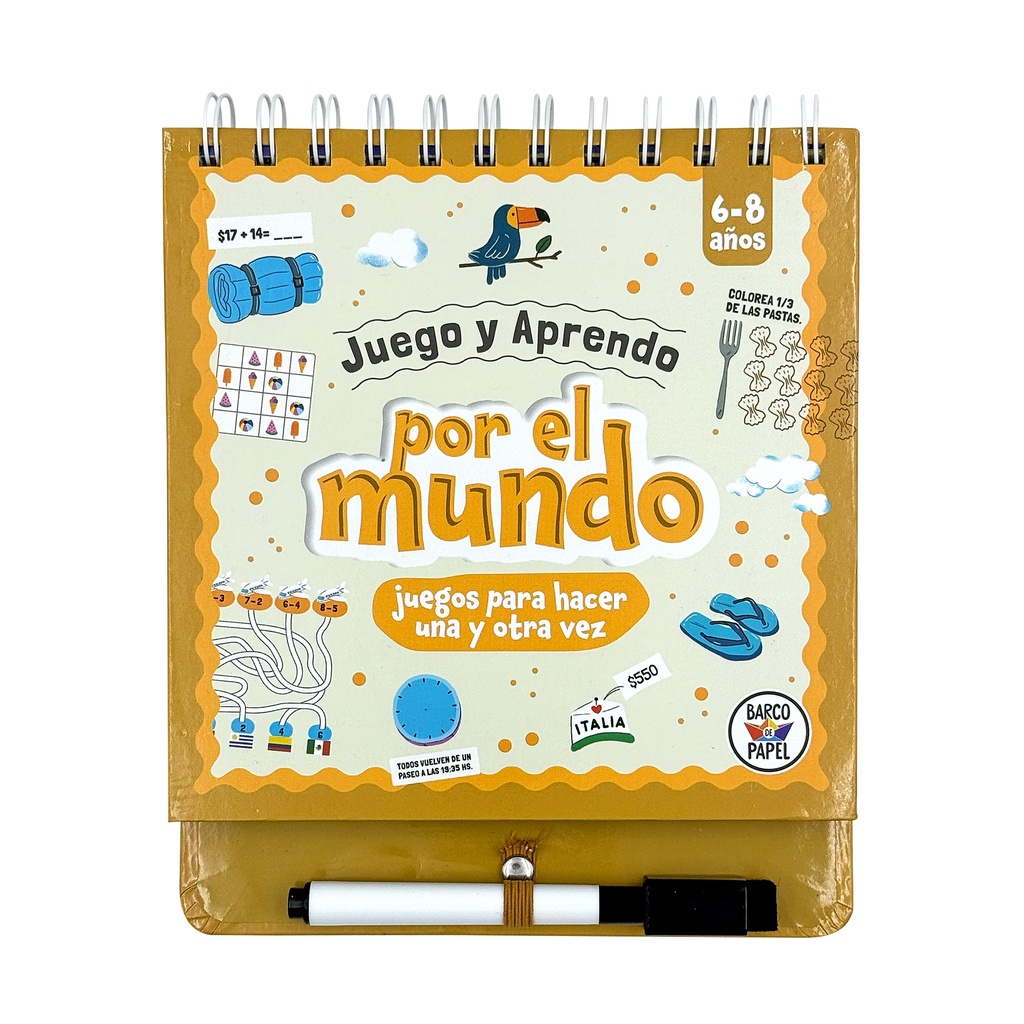 LIBRO BARCO DE PAPEL MI LIBRO JUEGO Y APRENDO POR EL MUNDO