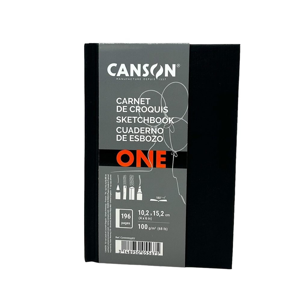 CUADERNO DE ESBOZO CANSON ONE 10.2x15.2cm 196 HOJAS DE 100g