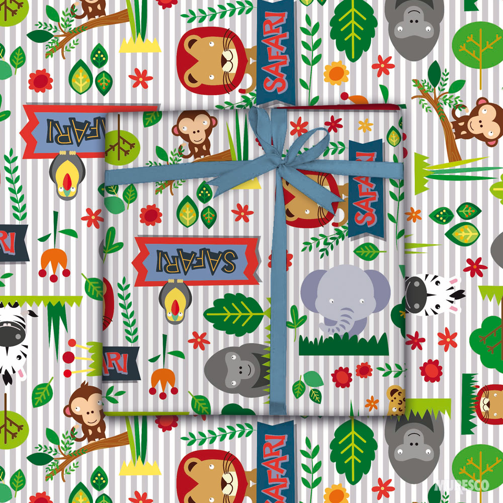 BOBINA MURESCO PAPEL DE REGALO 35x200 ZOOLOGICO