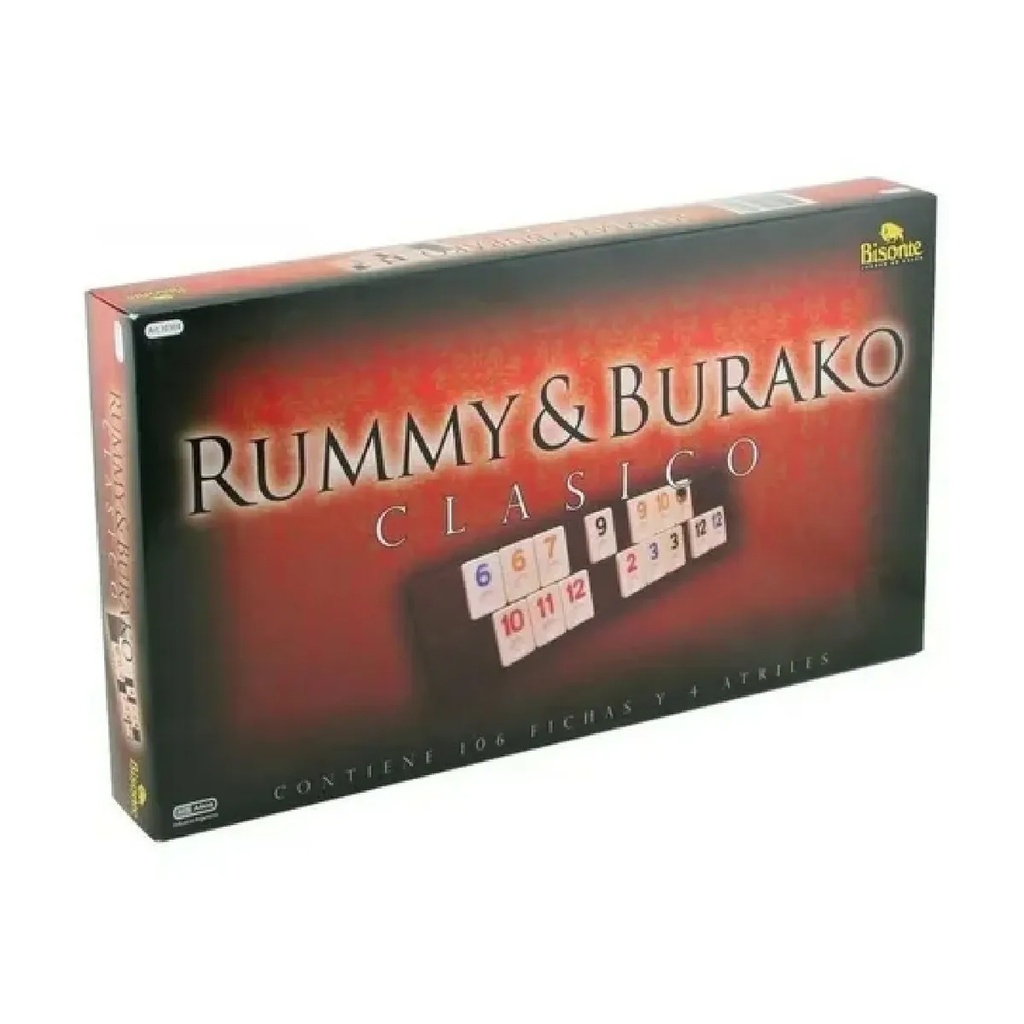 JUEGO BISONTE RUMMY Y BURAKO CLASICO