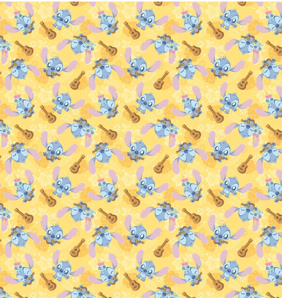 PAPEL PARA REGALO MURESCO 70X100CM X10 STITCH UKELELE