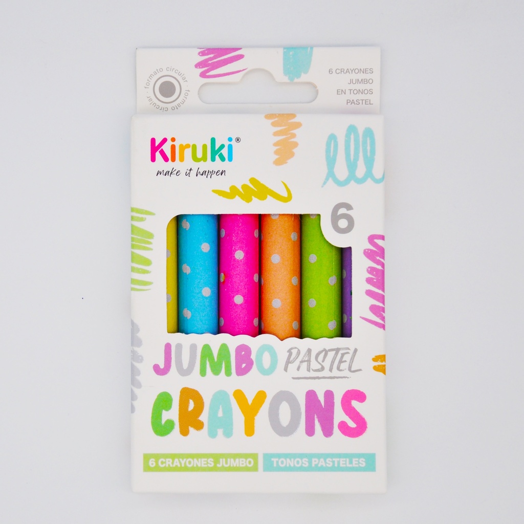 CRAYONES KIRUKI JUMBO X 6 PASTEL