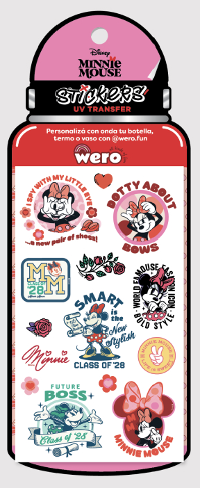 STICKERS WERO UV TRANSFER X 2 PLANCHAS MINNIE MOUSE