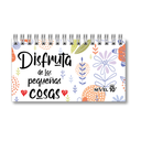 AGENDA NIVEL 10 16X8.5 SV ESPIRALADA CON ELASTICO Y CINTA SEÑALADORA LINEA FRASES