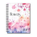 AGENDA NIVEL 10 16x22 DXP ESPIRALADA CON INDICE TROQUELADO, ELASTICO Y CINTA SEÑALADORA LINEA FLOWERS