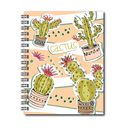 AGENDA NIVEL 10 16x22 DXP ESPIRALADA CON INDICE TROQUELADO, ELASTICO Y CINTA SEÑALADORA LINEA CACTUS