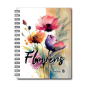 AGENDA NIVEL 10 16x22 SV ESPIRALADA CON INDICE TROQUELADO, ELASTICO Y CINTA SEÑALADORA LINEA FLOWERS