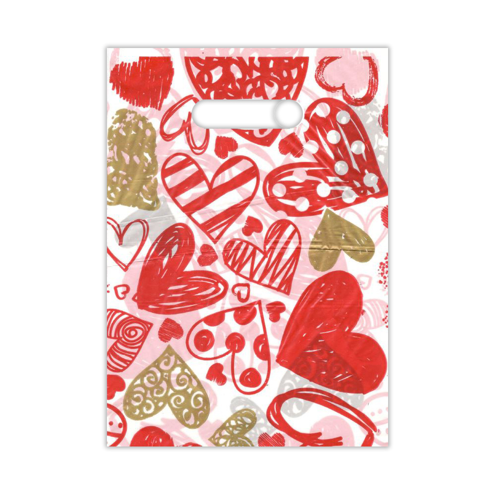 BOLSA RIÑON 20X30 CORAZONES X50