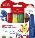 MARCADOR FABER EXTRA JUMBO LAVABLES X 6