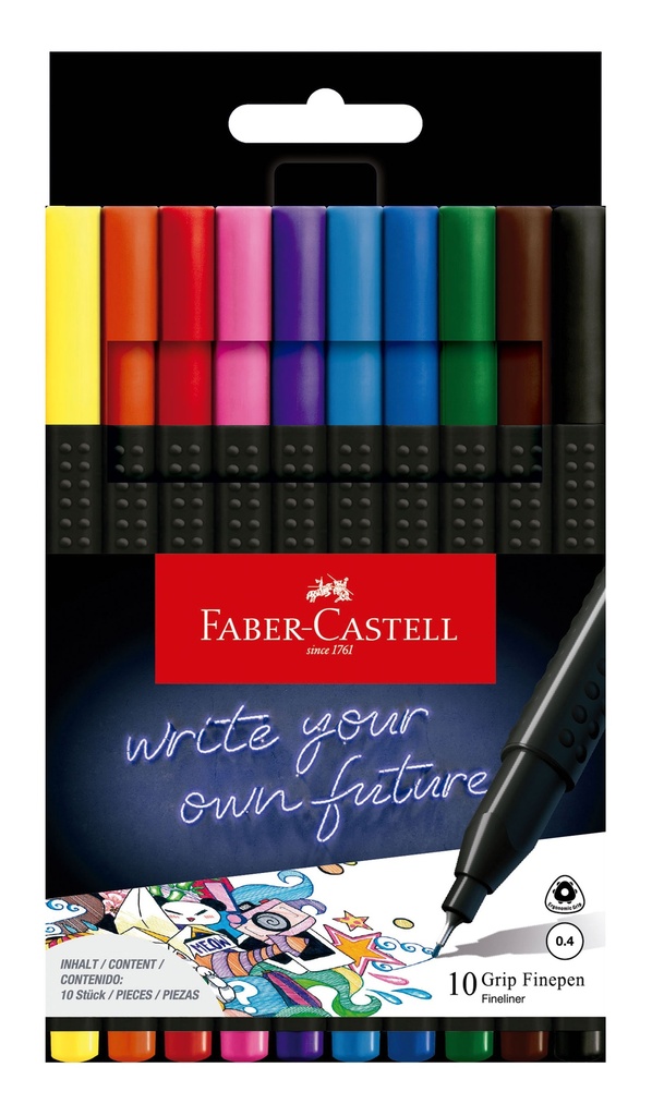 MICROFIBRAS FABER TRAZO FINO 0.4 X 10 COLORES SURTIDO