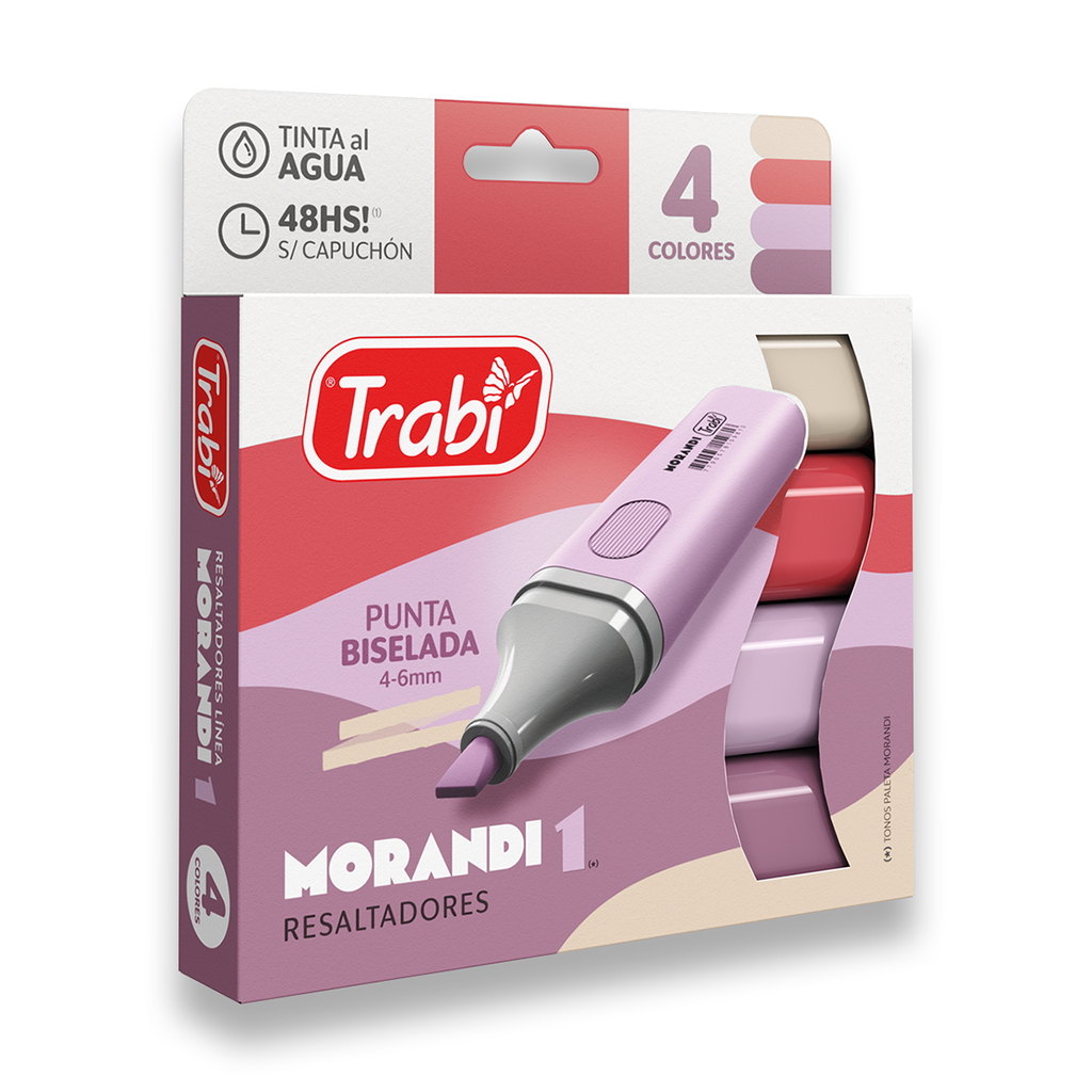 RESALTADOR TRABI MORANDI 1 X 4 COLORES