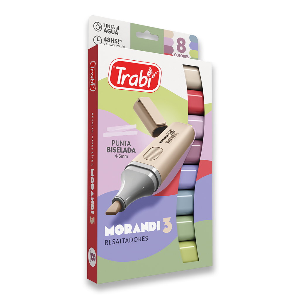 RESALTADOR TRABI MORANDI 3 X 8 COLORES