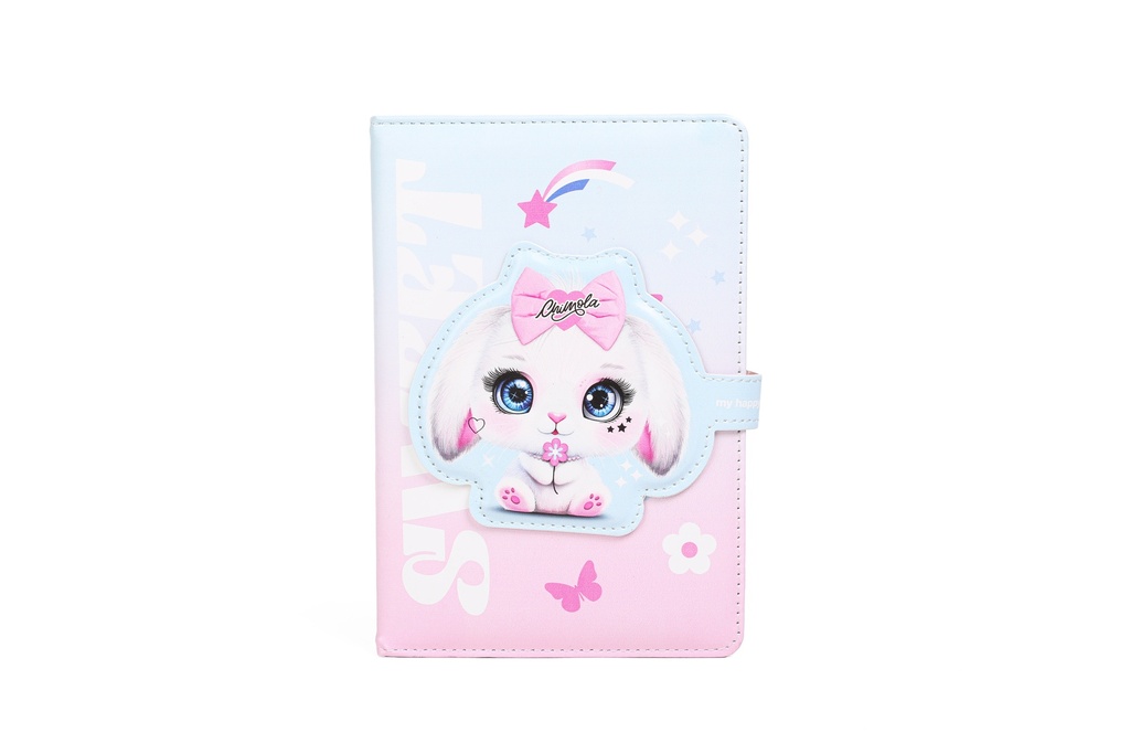 LIBRETA CHIMOLA PU 17X12CM BUNNY