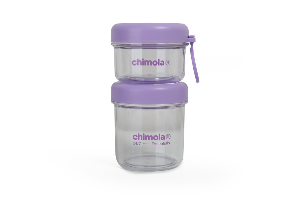 CONTENEDOR DOBLE CHIMOLA OLIVIA 330ML+530ML LILA