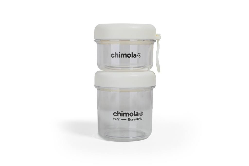 CONTENEDOR DOBLE CHIMOLA OLIVIA 330ML+530ML BLANCO