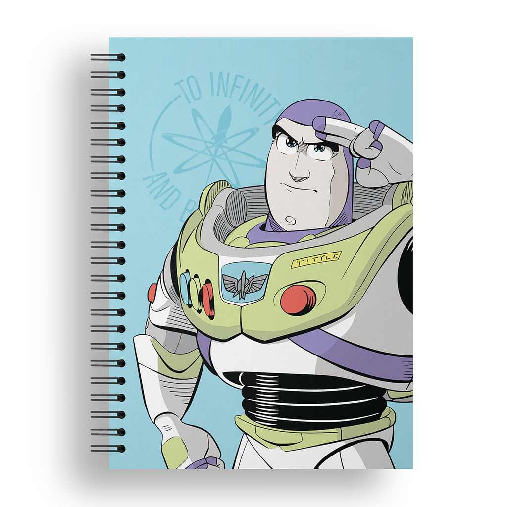 CUADERNO EZCO 16X21 TAPA DURA DOBLE ESPIRAL 80 HOJAS RAYADAS TOY STORY