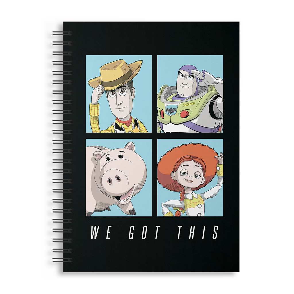 CUADERNO EZCO A4 TAPA DURA DOBLE ESPIRAL 80 HOJAS RAYADAS TOY STORY