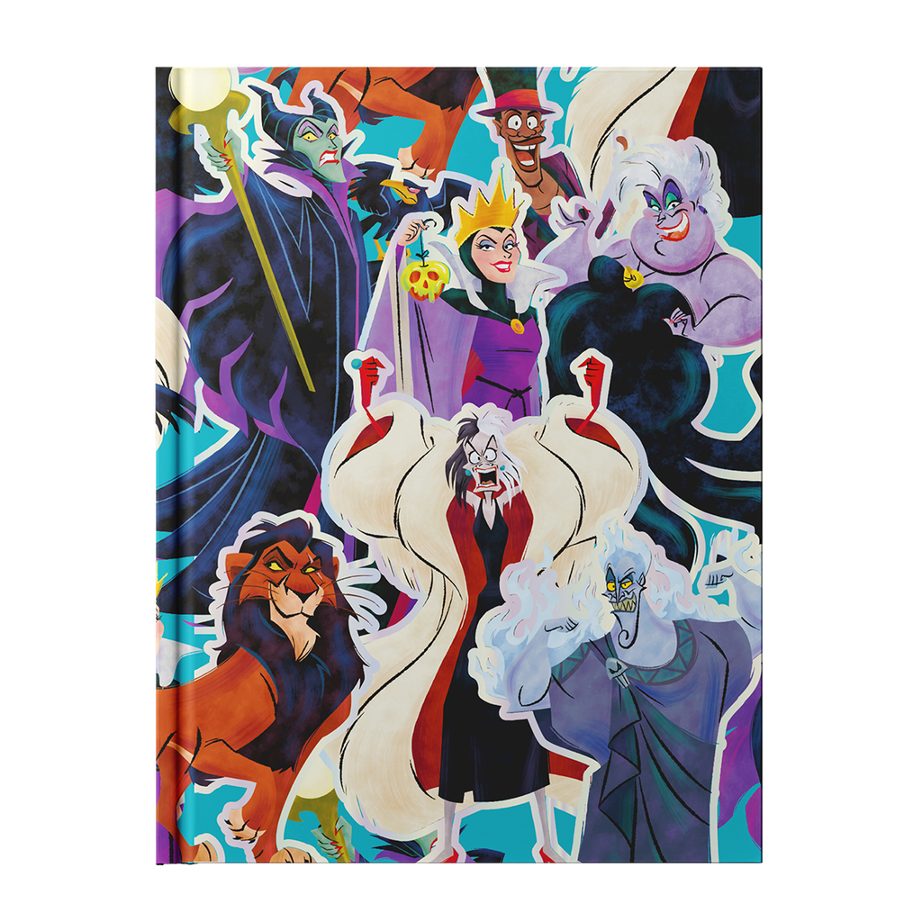 LIBRETA EZCO + DISNEY A5 TAPA DURA COSIDA 64 HOJAS RAYADAS VILLANOS