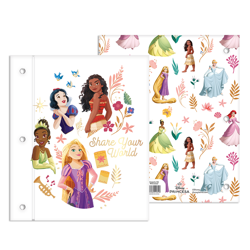 CARPETA EZCO DOS TAPAS Nº3 PRINCESAS