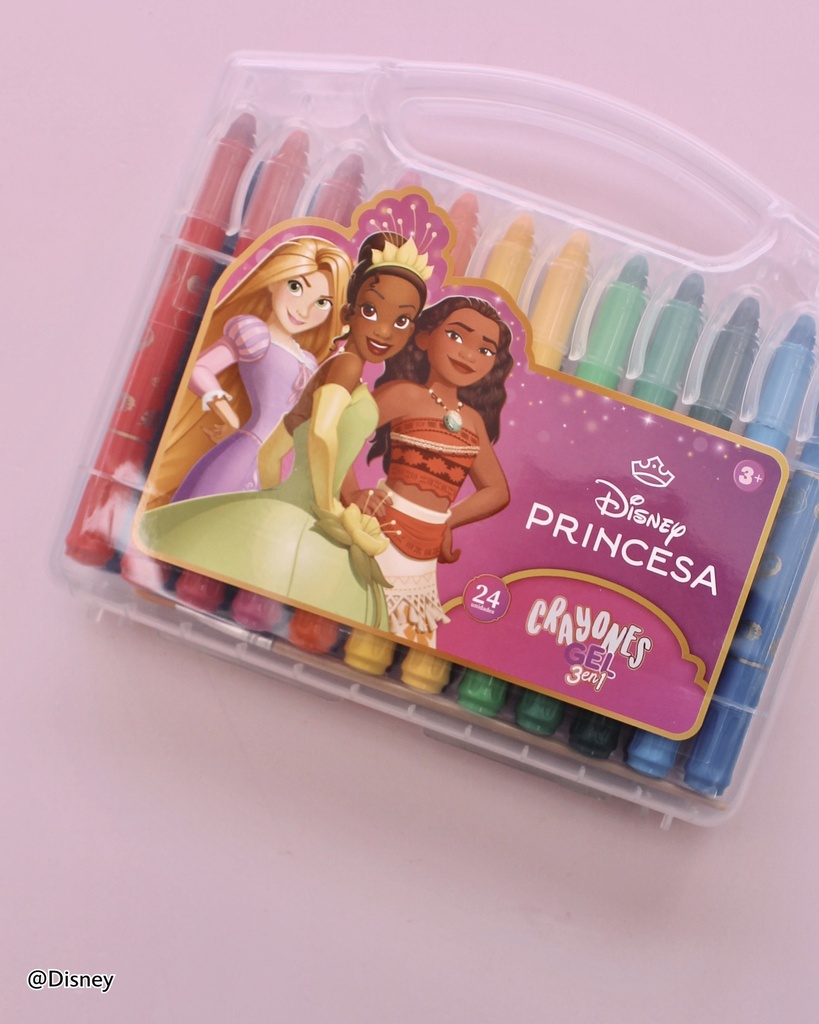 CRAYONES EZCO + DISNEY GEL X 24 COLORES PRINCESAS