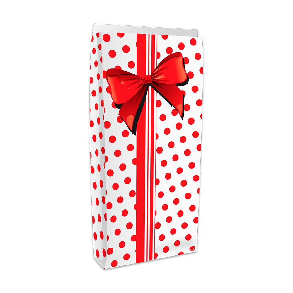 SOBRE BOLSA RP RED BOW X10 16X6X36CM