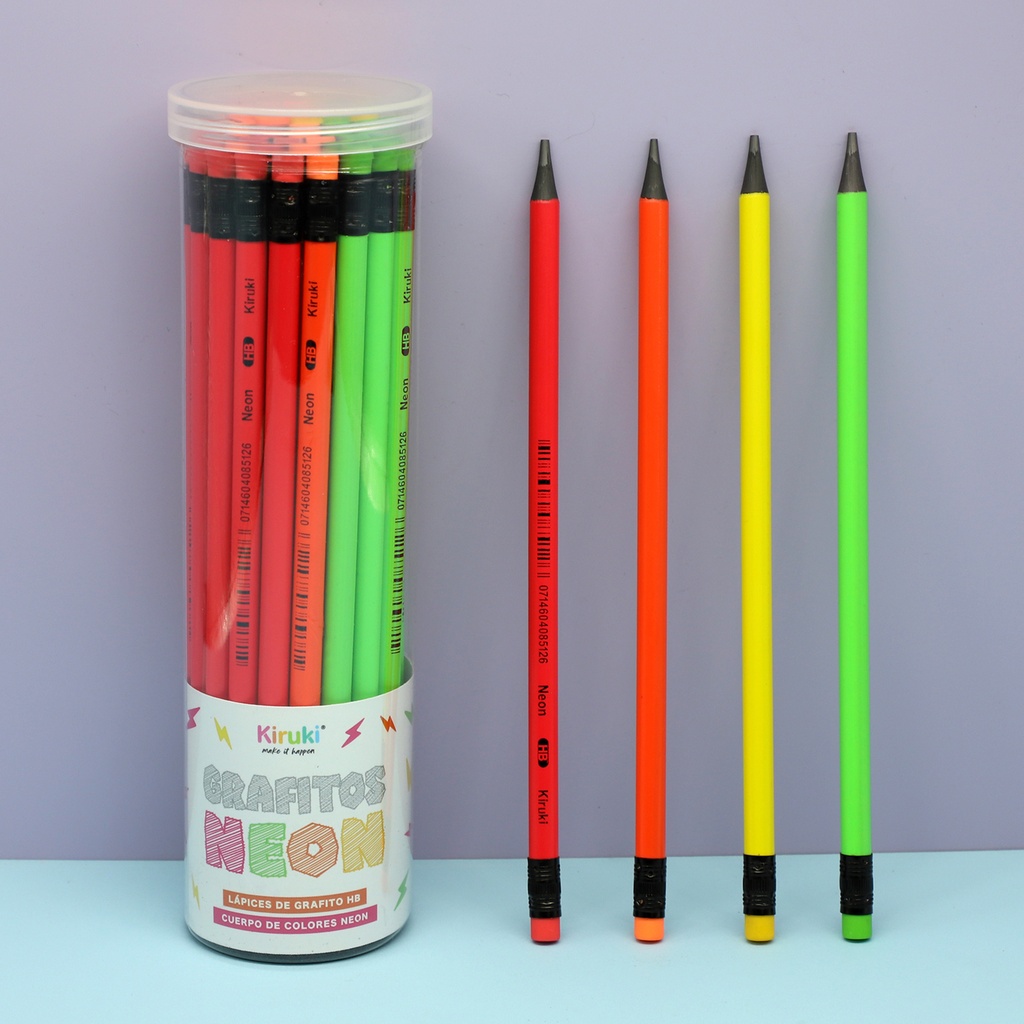 LAPIZ GRAFITO KIRUKI X36 NEON