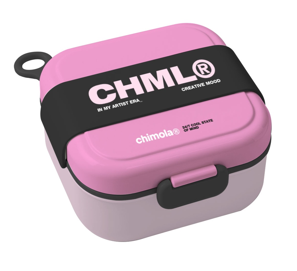 LUNCH BOX CHIMOLA INSPIRE NEGRO Y ROSA