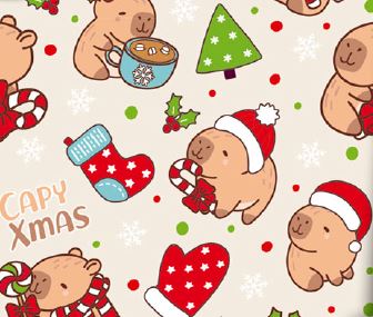 PAPEL PARA REGALO MAG 70X100 X 10 NAVIDAD CAPY XMAS