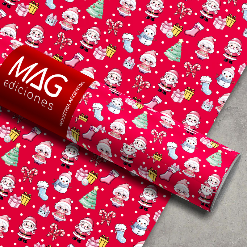 PAPEL PARA REGALO MAG 70X100 X 10 NAVIDAD DULCE NAVIDAD