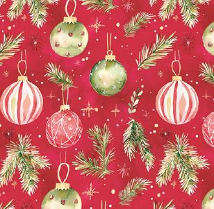 PAPEL PARA REGALO MAG 70X100 X 10 NAVIDAD ESFERAS NAVIDEÑAS