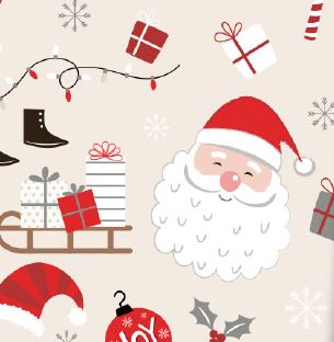 PAPEL PARA REGALO MAG 70X100 X 10 NAVIDAD JOY XMAS