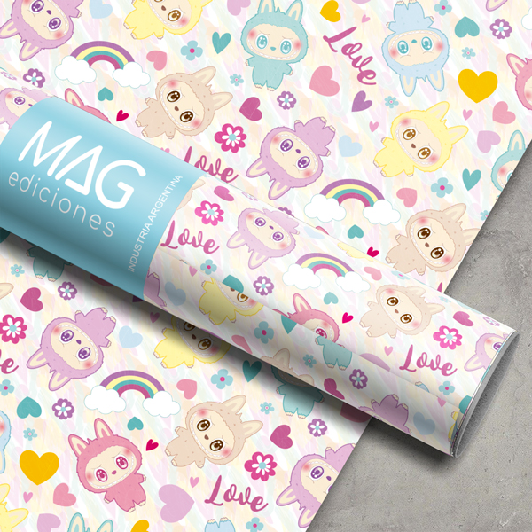 PAPEL PARA REGALO MAG 70X100 X 10 5151 LABUBU