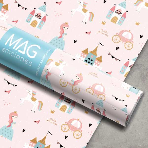 PAPEL PARA REGALO MAG 70X100 X 10 5150 PRINCESAS