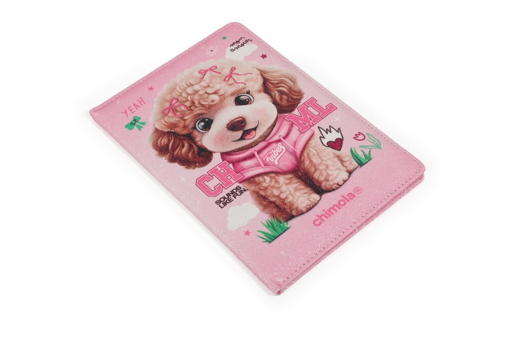 LIBRETA CHIMOLA A5 GLITTER POODLE