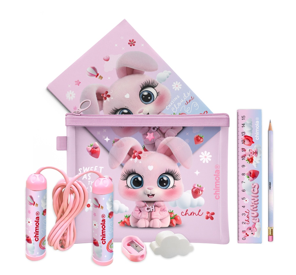 SET CHIMOLA SCHOOL MESH BUNNY