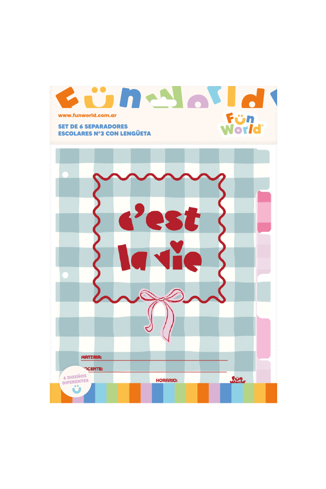 SEPARADOR ESCOLAR FW CON LENGUETA X6 SWEET