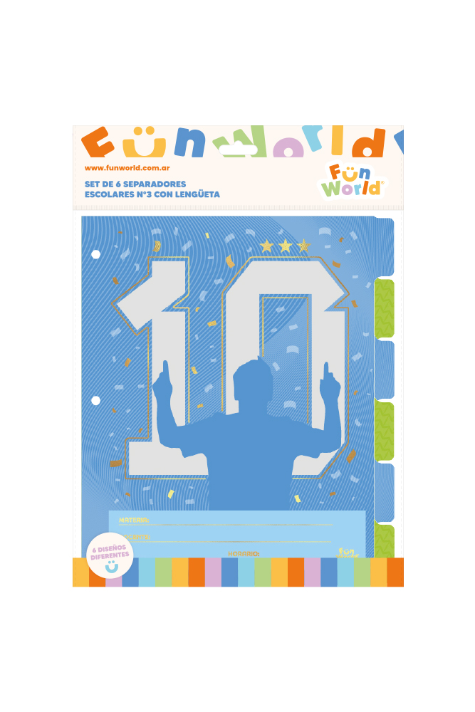 SEPARADOR ESCOLAR FW CON LENGUETA X6 JUGADORES