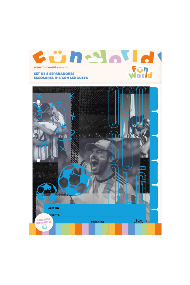 SEPARADOR ESCOLAR FW CON LENGUETA X6 CAMPEONES