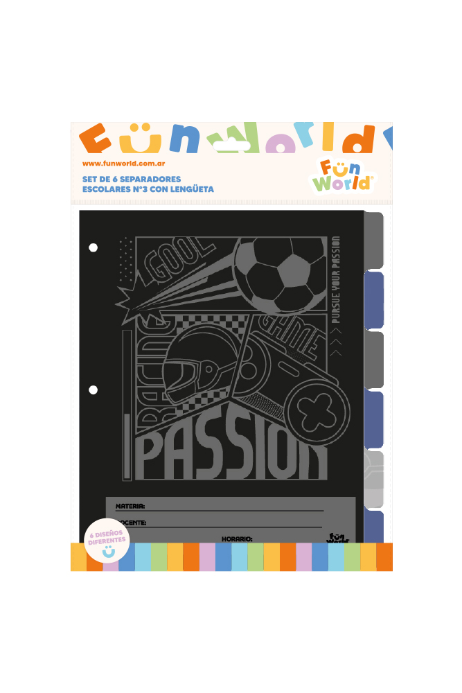 SEPARADOR ESCOLAR FW CON LENGUETA X6 CLASSIC