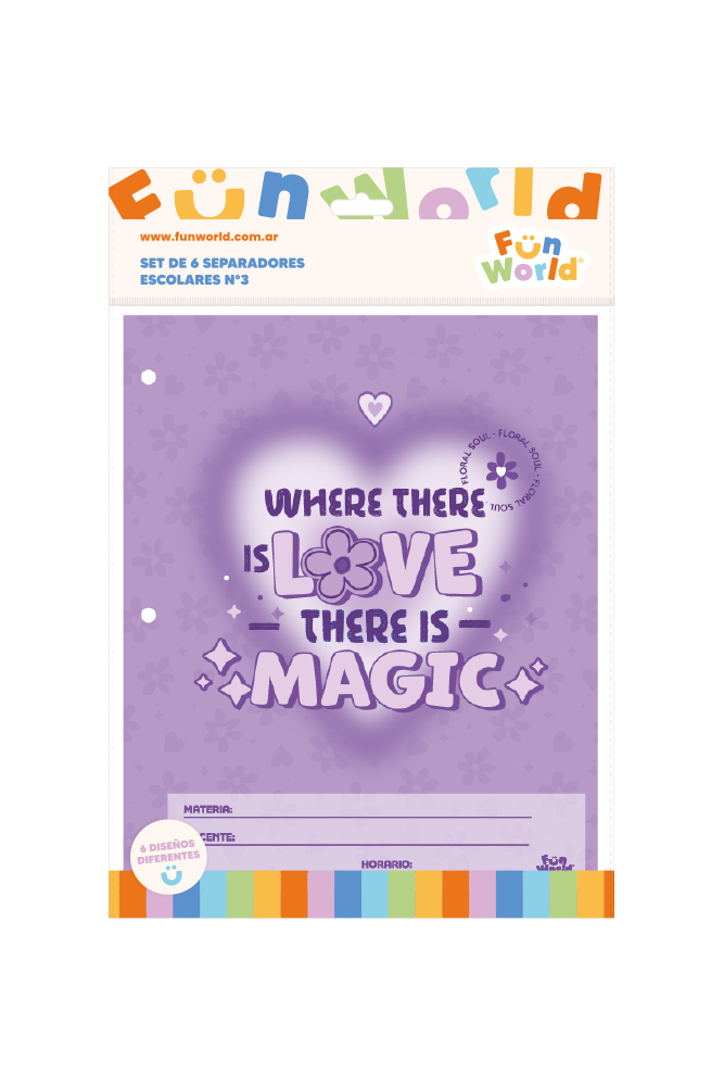 SEPARADOR ESCOLAR FW SIN LENGUETA X6 LOVELY