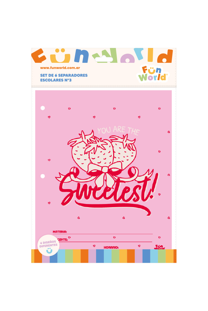 SEPARADOR ESCOLAR FW SIN LENGUETA X6 BERRY