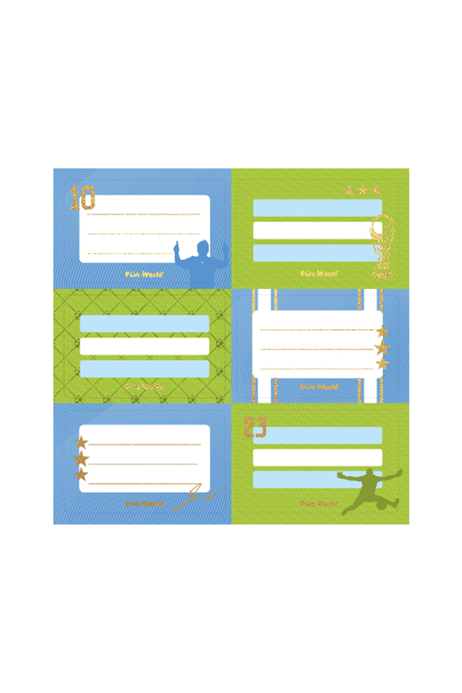 ETIQUETAS FW JUGADORES 2 PLANCHAS X6
