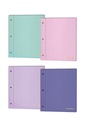 CARPETA 2 TAPAS Nº3 FW FORRADA POLIPROPILENO PASTEL  COLORES SURTIDOS