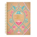 CUADERNO RY UNIVERSITARIO 20X28 ANILLADO TAPA DURA 100 HOJAS KRAFTY 1043
