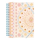 CUADERNO RY UNIVERSITARIO 20X28 ANILLADO TAPA DURA 100 HOJAS ACUARELA 1086