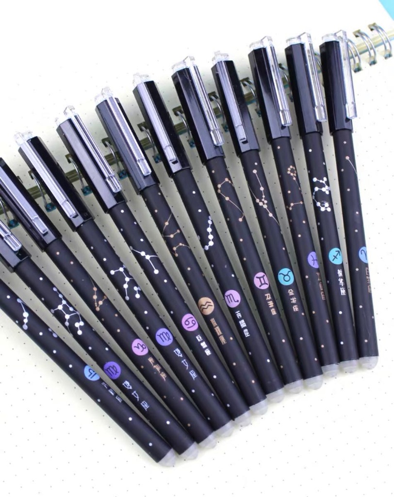 BOLIGRAFO BORRABLE X 12 AZUL CONSTELACIONES