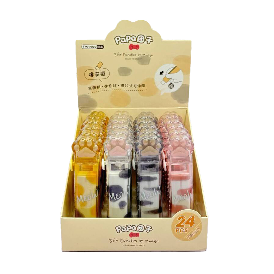 GOMA RETRACTIL HUELLA DE GATITO